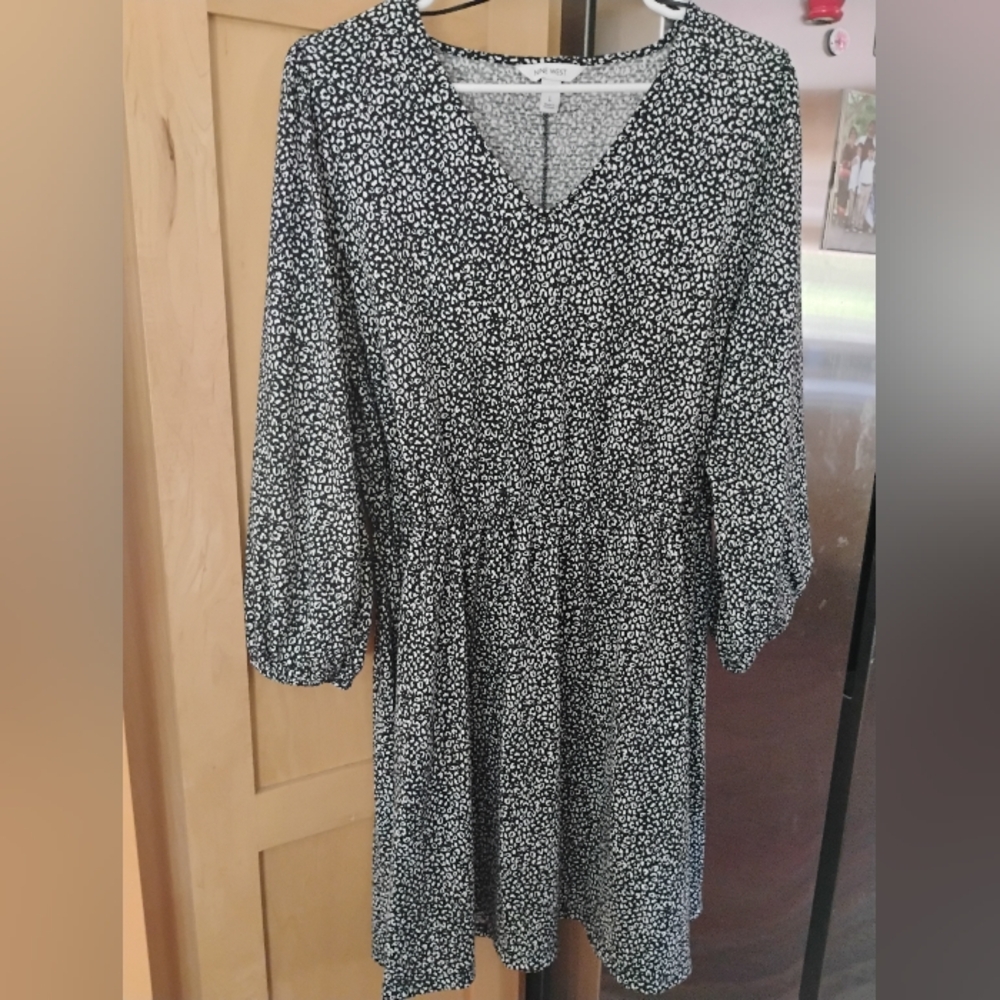 Nine West Monochrome Patterned Dress